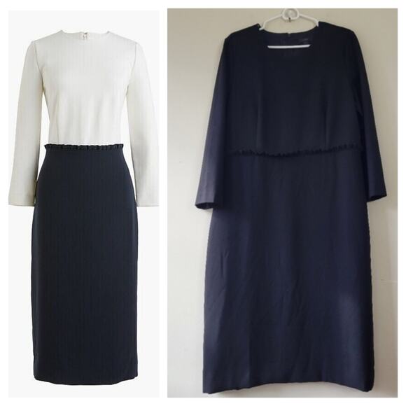 J. Crew sheath dress With Ruffle Detail Size 16T - Picture 1 of 8